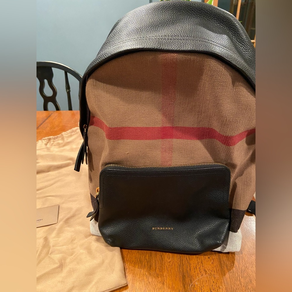 Burberry Check Canvas Backpack